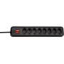 cleverLINE 8-Steckdosenleiste (5m Kabel, mit Schalter, für den Innenbereich) schwarz
