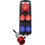 Portabler Stromverteiler BSV P 400V/16A, 1x CEE Steckdose, 2x T25 + 2x T23 Steckdosen, CEE Stecker, Kabel 2m *CH*