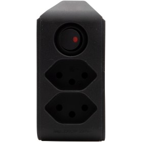 Multipresa girevole con interruttore nero cleverLINE 2 uscite, fino a 300° senza gancio *CH*