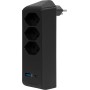 cleverLINE Abzweigstecker 3-fach schwarz mit USB Typ-A und USB Typ-C, drehbar bis 300° ohne Aufhänger *CH*