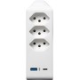cleverLINE Abzweigstecker 3-fach weiss mit USB Typ-A und USB Typ-C drehbar bis 300° ohne Aufhänger *CH*