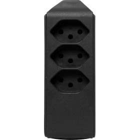 Presa multipla girevole cleverLINE 3+1 nero, fino a 300° senza gancio *CH*