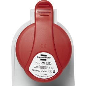 CEE-Wandsteckdose IP44 / CEE-Wandsteckdose für den Aussenbereich (400V/32A, ideal für Baustellen oder Industrie)