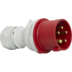 CEE-Stecker 400V/32A für die Verwendung im Aussenbereich (IP44, mit schraubbarer Anschlusstechnik, 5-polig)