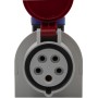 Kombi-Wandsteckdose IP44 (Steckdosen: CEE 230V/16A + T23 230V/16A)