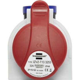 Presa a muro combinata IP44 (Prese: CEE 400V/32A + T13 230V/10A)