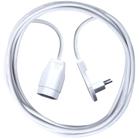 Verlängerungskabel aus hochwertigem Kunststoff (Verlängerungskabel für den Innenbereich mit 5m Kabel) weiss