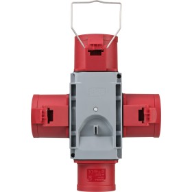 Distributore di corrente CEE con adattatore IP44 1x presa CEE 400V/32A & 3x prese CEE 400V/32A