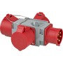 CEE Adapter Stromverteiler IP44 1x CEE Stecker 400V/32A & 3x CEE Steckdosen 400V/32A