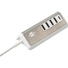 brennenstuhl®estilo Mehrfach USB Ladegerät / USB Ladestation mit hochwertiger Edelstahloberfläche