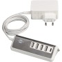 brennenstuhl®estilo Mehrfach USB Ladegerät / USB Ladestation mit hochwertiger Edelstahloberfläche