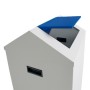 Abfalltrennung PWK, RAL 7035/5010, 73 Liter