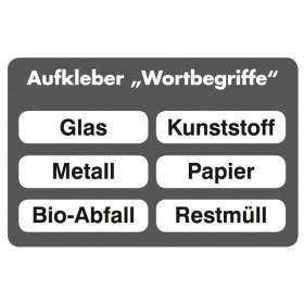 Zubehör: Aufkleber Wortbegriffe, 6 Stück