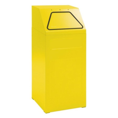 Abfalltrennung 65, RAL 1003/1003, verz. Innenbehälter, 65 Liter