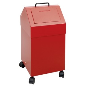 Abfalltrennung 45, fahrbar, RAL 3000/3000, 45 Ltr.