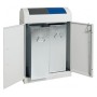Abfalltrennung TD 2, RAL 7035/RAL 7016, RAL 5010, verz. Innenbehälter, 2x45 Liter