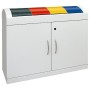 Abfalltrennung TD 4, RAL 7035/RAL 7016, RAL 3000, RAL 1003, RAL 5010, verz. Innenbehälter, 4x45 Liter