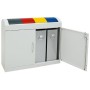 Abfalltrennung TD 4, RAL 7035/RAL 7016, RAL 3000, RAL 1003, RAL 5010, verz. Innenbehälter, 4x45 Liter