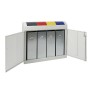Abfalltrennung TD 4, RAL 7035/RAL 7016, RAL 3000, RAL 1003, RAL 5010, verz. Innenbehälter, 4x45 Liter