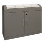 Abfalltrennung TD 4-aspect-plus-, soft-mokka/Edelstahl, verz. Innenbehälter, 4x45 Liter