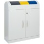 Abfalltrennung TD 3, RAL 7035/RAL 7016, RAL 1003, RAL 5010, verz. Innenbehälter, 3x45 Liter