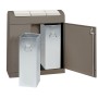 Abfalltrennung TD 3-aspect-plus-, soft-mokka/Edelstahl, verz. Innenbehälter, 3x45 Liter