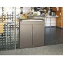 Abfalltrennung TD 3-aspect-plus-, soft-mokka/Edelstahl, verz. Innenbehälter, 3x45 Liter