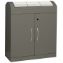 Abfalltrennung TD 3-aspect-plus-, soft-mokka/Edelstahl, verz. Innenbehälter, 3x45 Liter