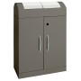 Abfalltrennung TD 2-aspect-plus-, soft-mokka/Edelstahl, verz. Innenbehälter, 2x45 Liter