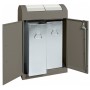Abfalltrennung TD 2-aspect-plus-, soft-mokka/Edelstahl, verz. Innenbehälter, 2x45 Liter