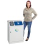 Abfalltrennung Duplex, RAL 7035/RAL 7016, RAL 5010, verz. Innenbehälter, 1x30, 1x60 Liter