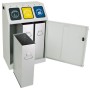 Abfalltrennung Triplex, RAL 7035/RAL 7016,RAL 1003, RAL 5010, verz. Innenbehälter, 3x30 Liter