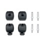 Abfalltrennung Triplex, RAL 7035/RAL 7016,RAL 1003, RAL 5010, verz. Innenbehälter, 3x30 Liter