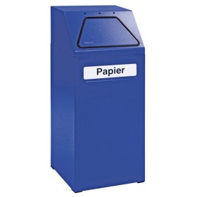 Tri sélectif 65, RAL 5010/5010, bac intérieur galvanisé, 65 litres