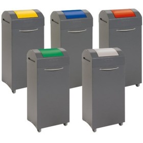 Abfalltrennung  TS 2000, stationär als auch mobil, 7016/5010. Fassungsvermögen: 75 Liter.