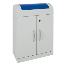 Abfalltrennung TD 1, RAL 7035/RAL 5010, verz. Innenbehälter, 1x90 Liter