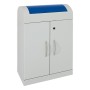 Abfalltrennung TD 1, RAL 7035/RAL 5010, verz. Innenbehälter, 1x90 Liter