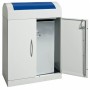 Abfalltrennung TD 1, RAL 7035/RAL 5010, verz. Innenbehälter, 1x90 Liter