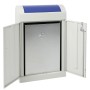 Abfalltrennung TD 1, RAL 7035/RAL 5010, verz. Innenbehälter, 1x90 Liter