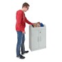 Abfalltrennung TD 1, RAL 7035/RAL 5010, verz. Innenbehälter, 1x90 Liter