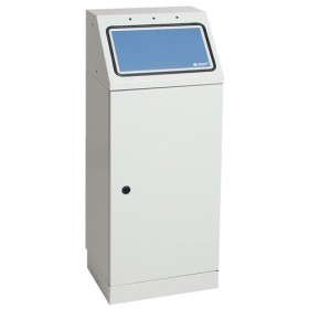 Abfalltrennung FD 45, Behälter zur Wandbefestigung, RAL 7035/ProPads, verz. Innenbehälter, 45 Liter