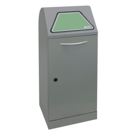 Abfalltrennung Modul-Vario 75, graualu-struktur, ProSlide-System, 75 Liter