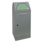 Abfalltrennung Modul-Vario 75, graualu-struktur, ProSlide-System, 75 Liter