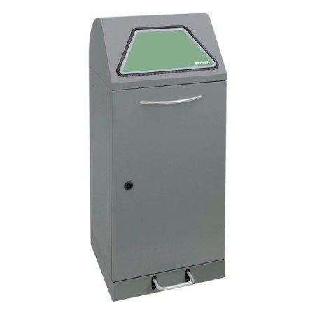 Abfalltrennung Modul-Vario 75, graualu-struktur, ProSlide-System, 75 Liter, Trethebel