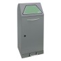 Abfalltrennung Modul-Vario 75, graualu-struktur, ProSlide-System, 75 Liter, Trethebel