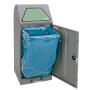 Abfalltrennung Modul-Vario 75, graualu-struktur, ProSlide-System, 75 Liter, Trethebel