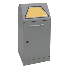 Abfalltrennung Modul-Vario 60, graualu-struktur, ProSlide-System, 60 Liter
