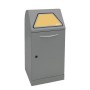 Abfalltrennung Modul-Vario 60, graualu-struktur, ProSlide-System, 60 Liter