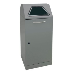 Abfalltrennung Modul-Vario 120, graualu-struktur, ProSlide-System, 120 Liter