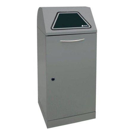 Abfalltrennung Modul-Vario 120, graualu-struktur, ProSlide-System, 120 Liter